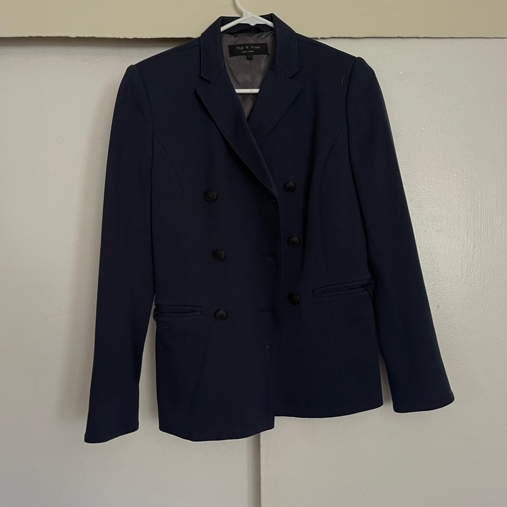 rag & bone cotton blend blazer